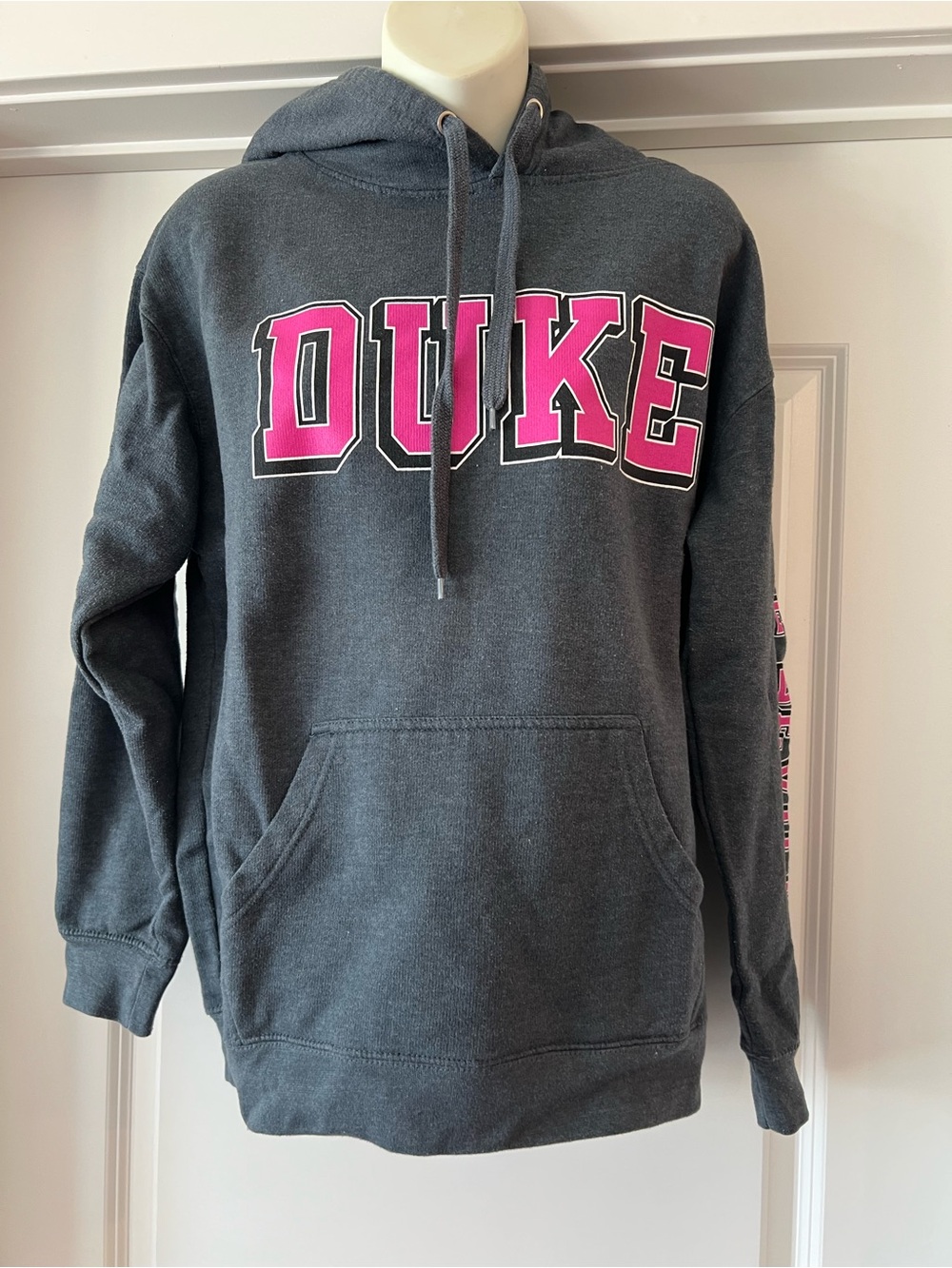 Duke Blue Devils Hoodie - Dark Pink & Charcoal Gray